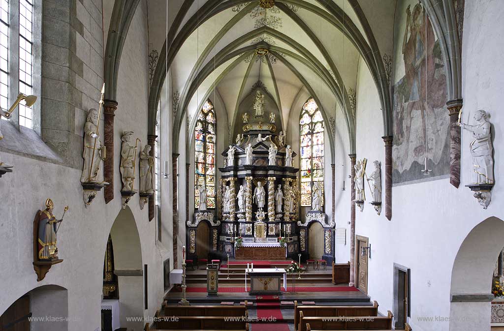 Arnsberg-Oelinghausen, Kloster der Prmonstratenserinnen, Klosterkirche, Hochaltar, barock, Sauerland