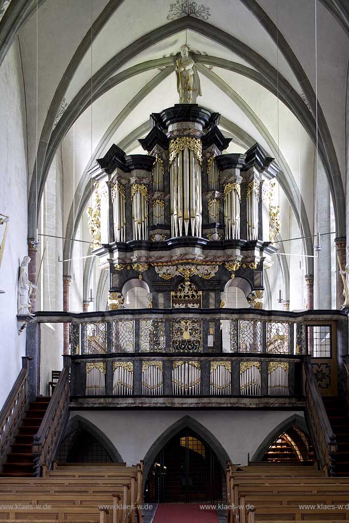 Arnsberg-Oelinghausen, Kloster der Prmonstratenserinnen, Klosterkirche, historische Orgel, Barock, Sauerland