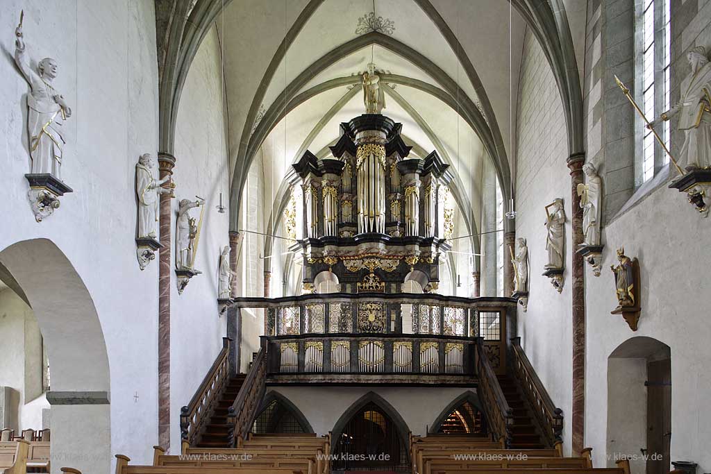 Arnsberg-Oelinghausen, Kloster der Prmonstratenserinnen, Klosterkirche, historische Orgel, Barock, Sauerland