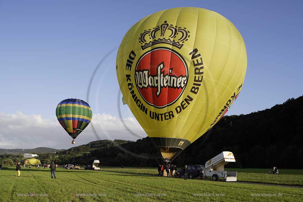 Arnsberg-Oeventrop, Flugplatz, Warsteiner Montgolfiade, Sauerland, Hochsauerland