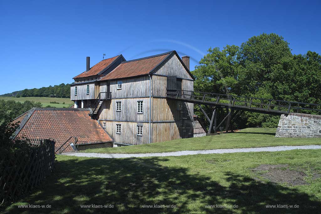 Balve Wocklum,die Luisenhuette in Balve-Wocklum ist die aelteste bekannte Holzkohlenhochofenanlage Deutschlands mit vollstaendig erhaltener Inneneinrichtung; charcoal furnance factory    