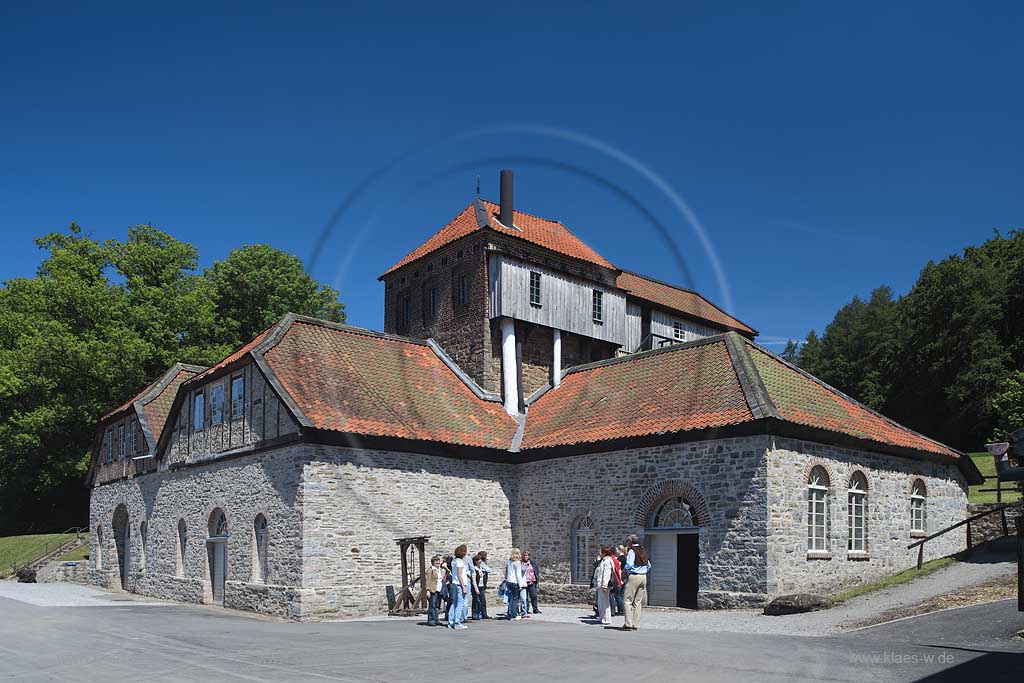 Balve Wocklum,die Luisenhuette in Balve-Wocklum ist die aelteste bekannte Holzkohlenhochofenanlage Deutschlands mit vollstaendig erhaltener Inneneinrichtung; charcoal furnance factory    