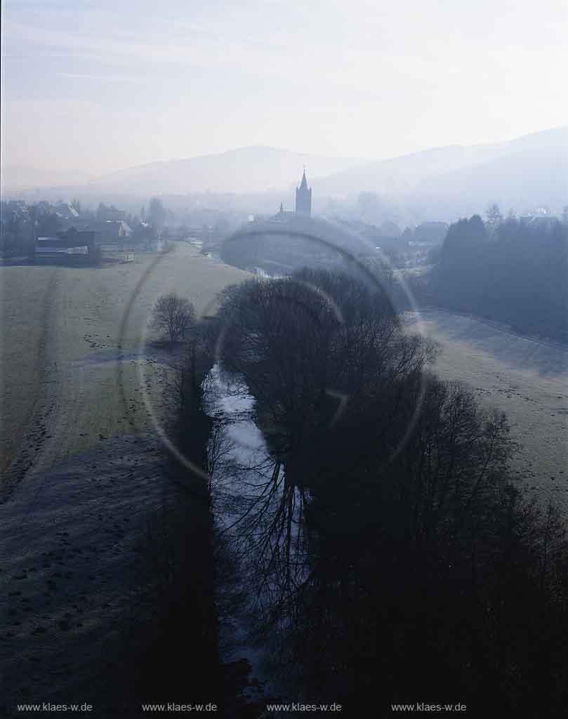 Bestwig, Velmede, Blick auf Velmede ber Ruhr, Sauerland