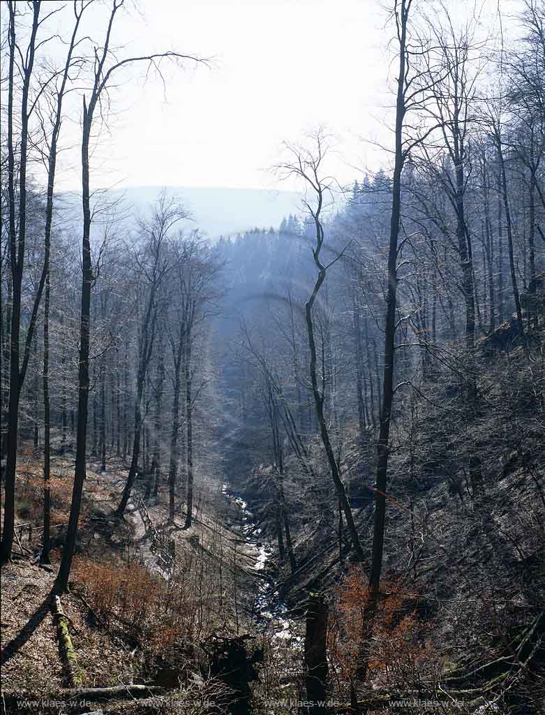 Bestwig, Blick auf Wasserfall an der Plaesterlegge, Sauerland