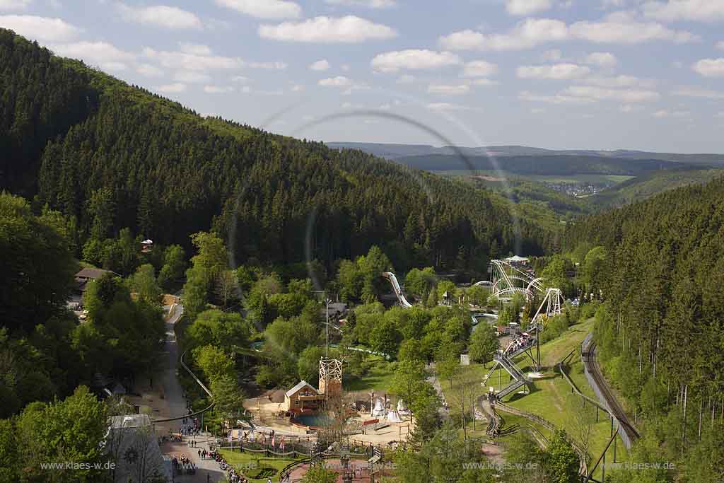 Bestwig, Fort Fun, Blick aus Riesenrad auf Fort Fun, Sauerland