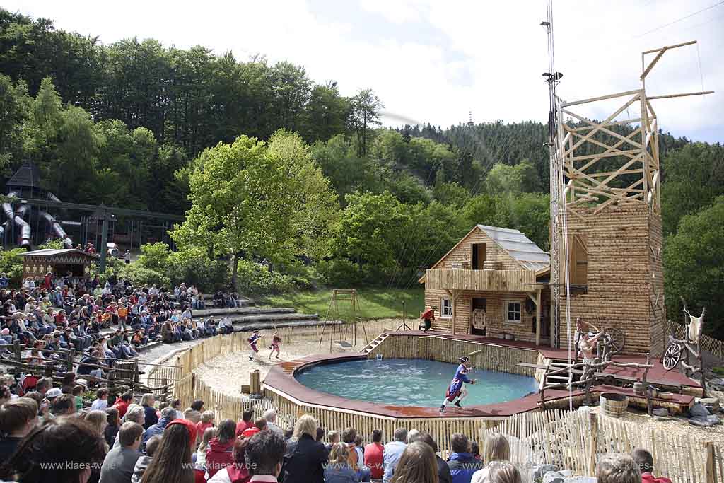 Bestwig, Fort Fun, Blick auf Westernshow, Sauerland