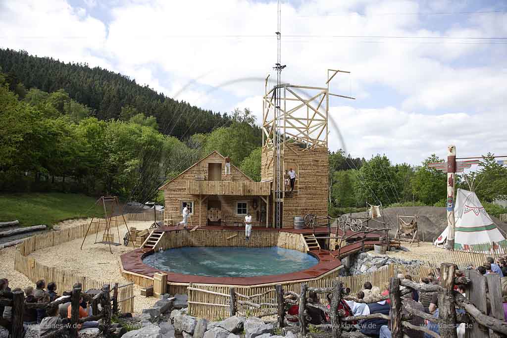 Bestwig, Fort Fun, Blick auf Westernshow, Sauerland