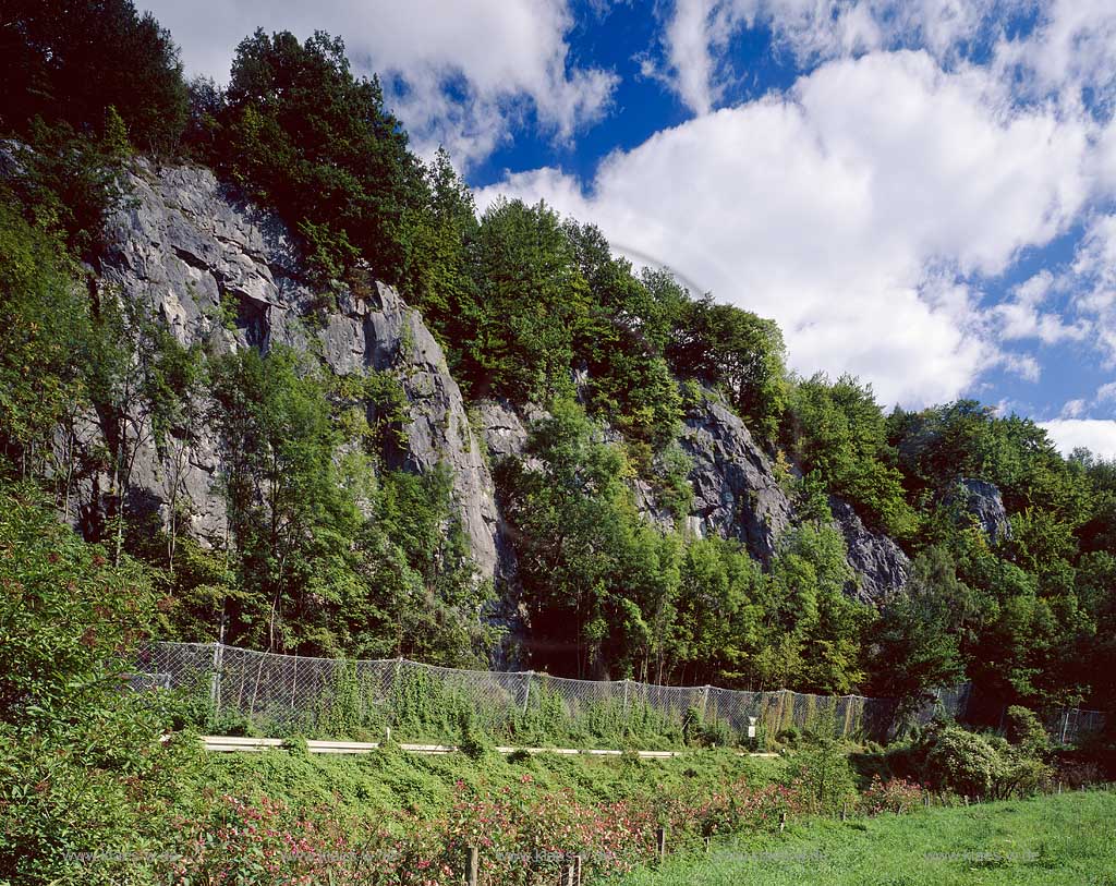 Hoennetal, Kreis Arnsberg, Sommerlandschaft mit Blick auf sieben Jungfrauen, Sauerland