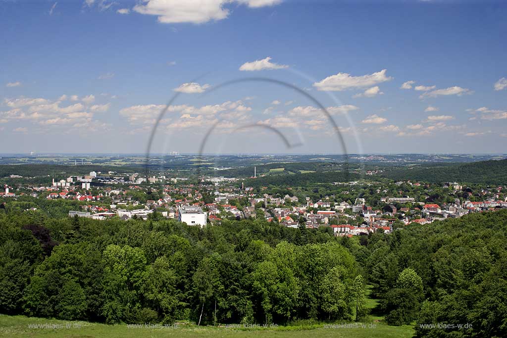 Iserlohn, Maerkischer Kreis, Mrkischer Kreis, Blick vom Danz Turm, Danzturm auf Stadt und Landschaft,  Sauerland