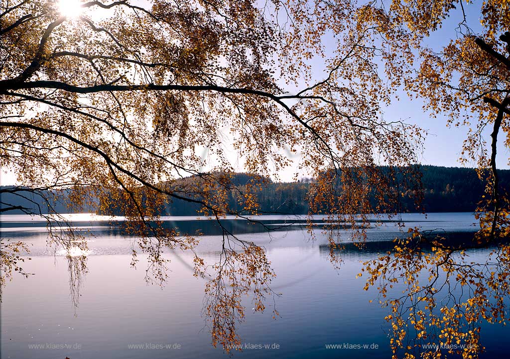 Luedenscheid, Ldenscheid, Maerkischer Kreis, Mrkischer Kreis, Blick auf Versetalsperre im Herbst, Sauerland