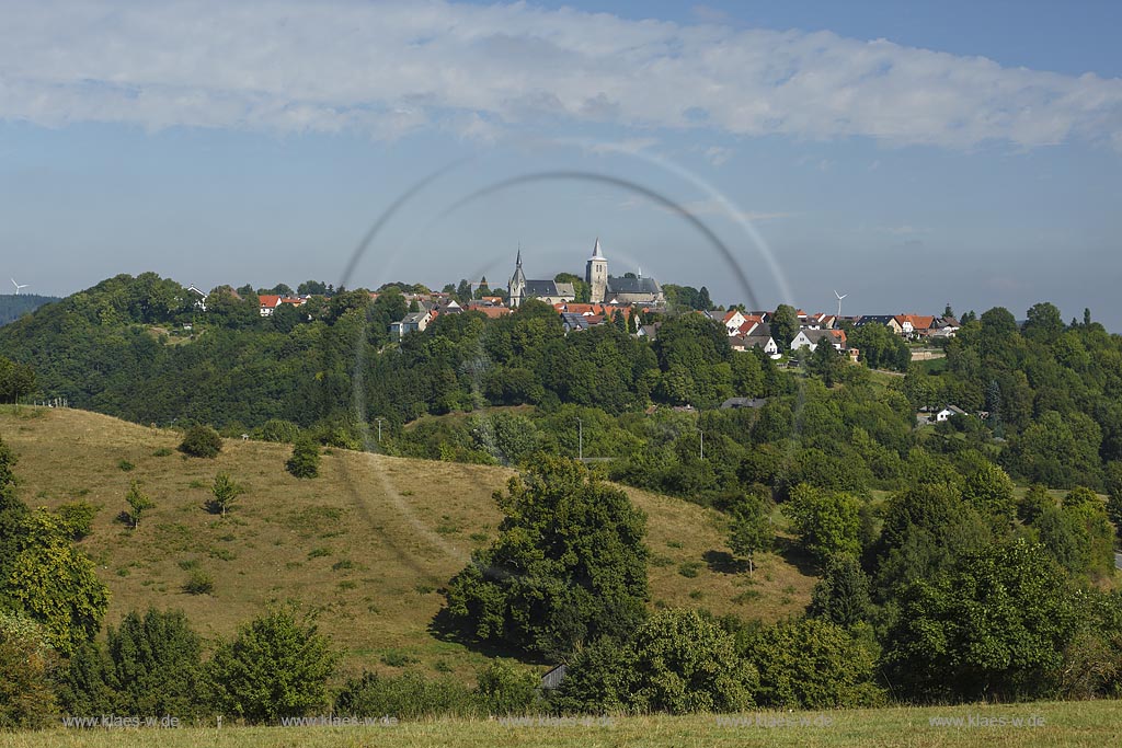 Marsberg Obermarsberg, Blick auf den Ort; Marsberg Obermarsberg, view to the village.