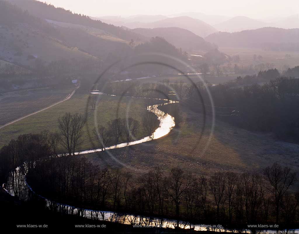 Marsberg, Obermarsberg, Hochsauerlandkreis, Blick in Diemeltal, Sauerland