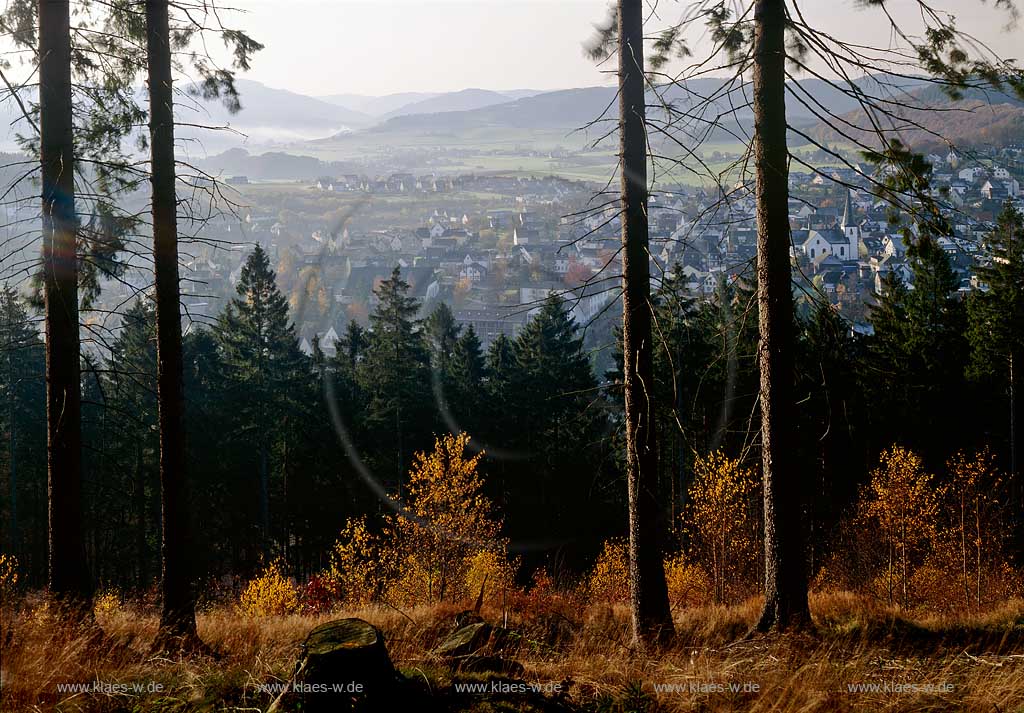 Meschede, Freieohl, Hochsauerlandkreis, Blick auf Stadt, Sauerland