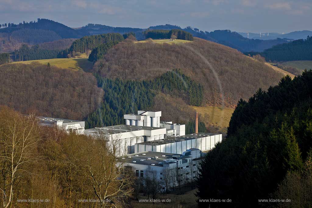 Meschede Grevenstein Blick zur Brauerei Veltins; View to the brewery Veltins