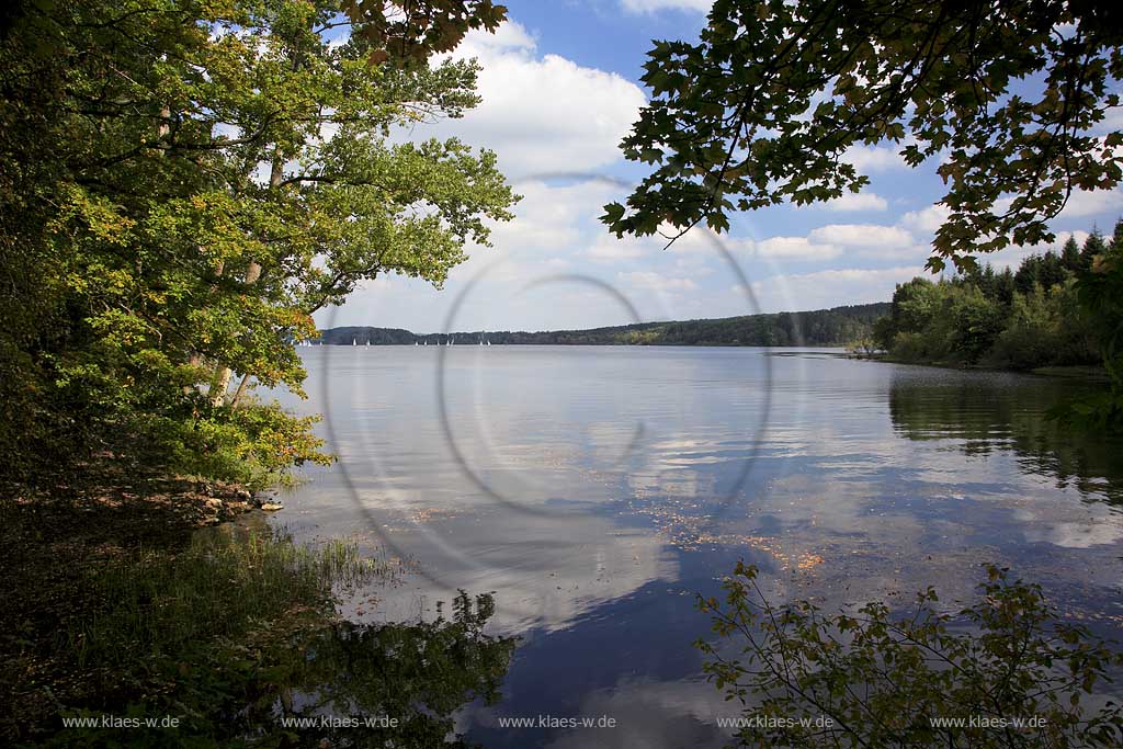 Moehnesee, Mhnesee, Kreis Soest, Blick auf See und Natur, Sauerland