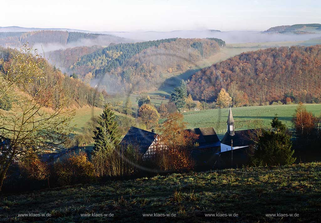 Olpe, Waukemicke, Blick auf Ort und Landschaft, Sauerland