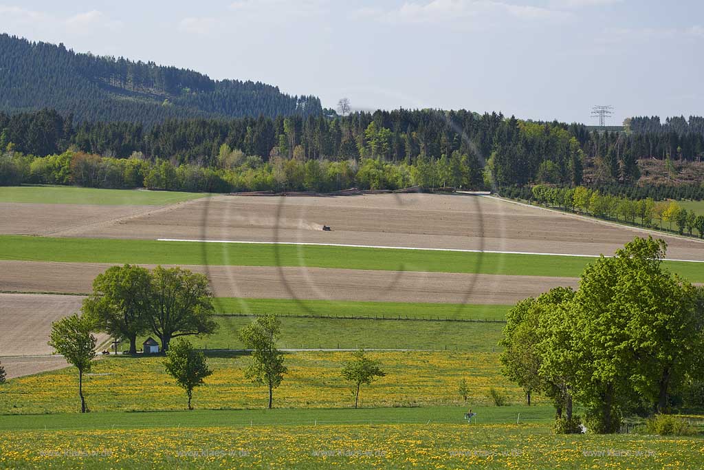 Schmallenberg, Ahberg, Hochsauerlandkreis, Blick auf Kapelle und Landwirtschaft, Sauerland