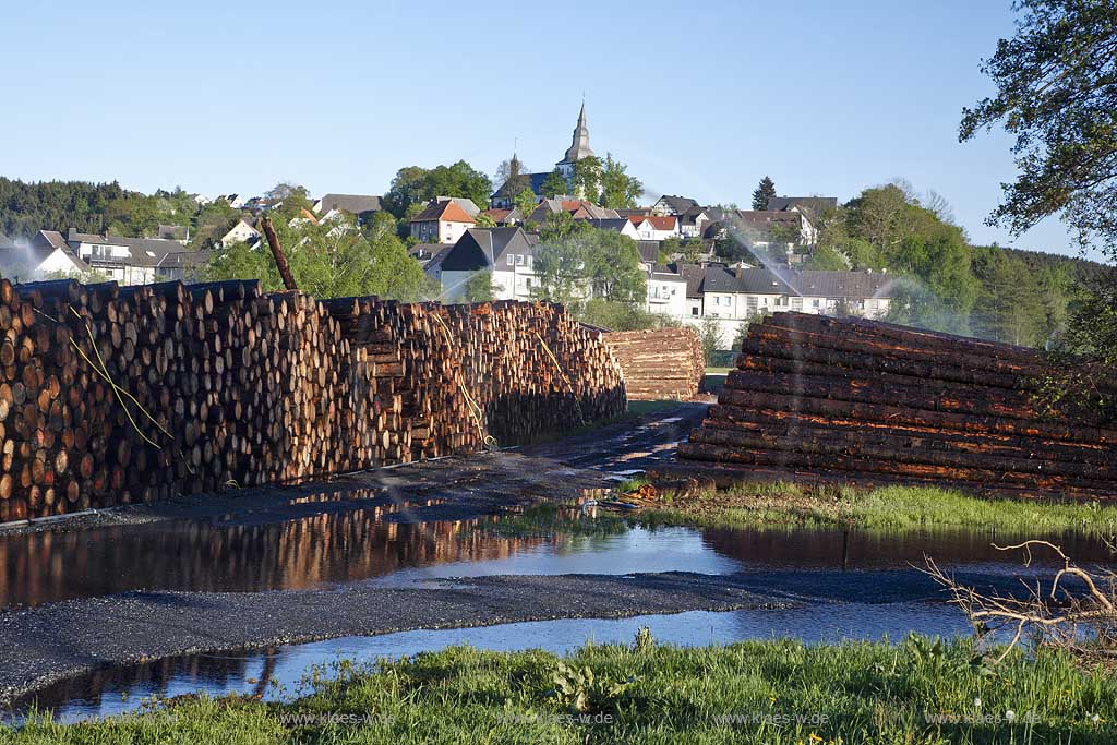 Warstein, Belecke, Kreis Soest, Blick auf Nassholzlager, Sauerland