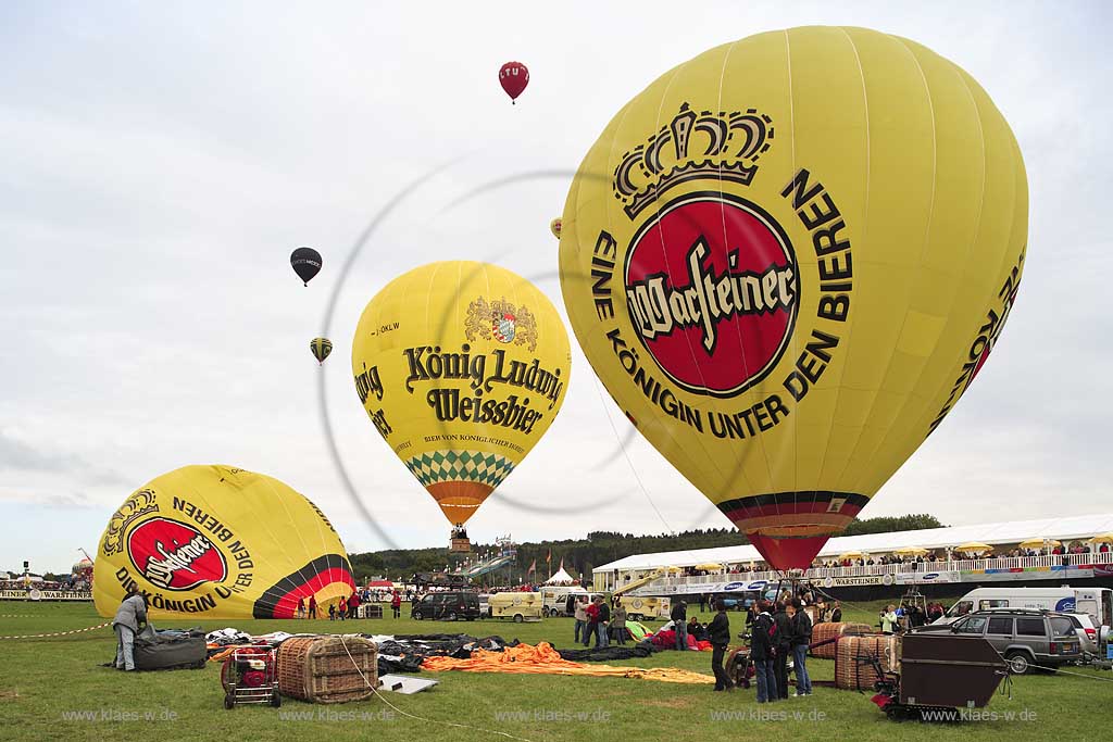 Warstein, Kreis Soest, Warsteiner Internationale Montgolfiade, Warsteiner und Koenig, Knig Ludwig Ballon, Sauerland