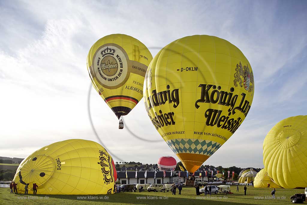 Warstein, Kreis Soest, Warsteiner Internationale Montgolfiade, Warsteiner, Koenig, Knig Ludwig Ballon, Sauerland