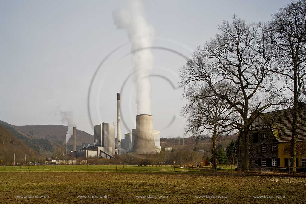 Werdohl, Kreftwerk Werdohl-Elverlingsen groesstes Kraftwerk der Mark-E; Generating plant, generating station or powerhouse
