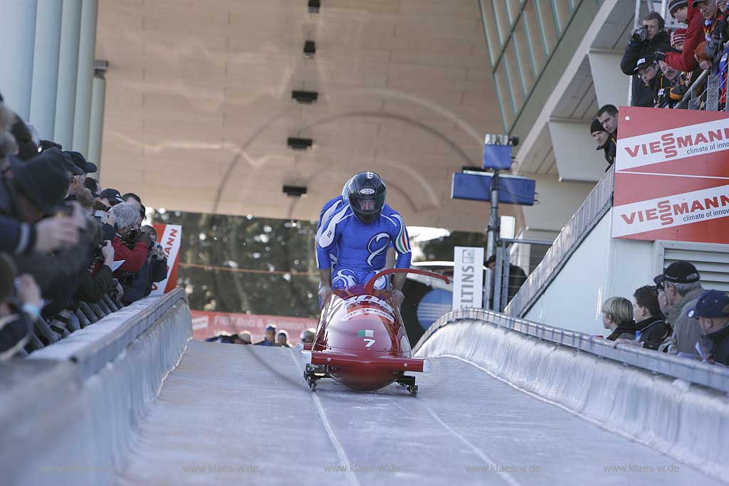 Winterberg, Viessmann FIBT World Cup Bob, Bobbahn, Zweierbob, Start,