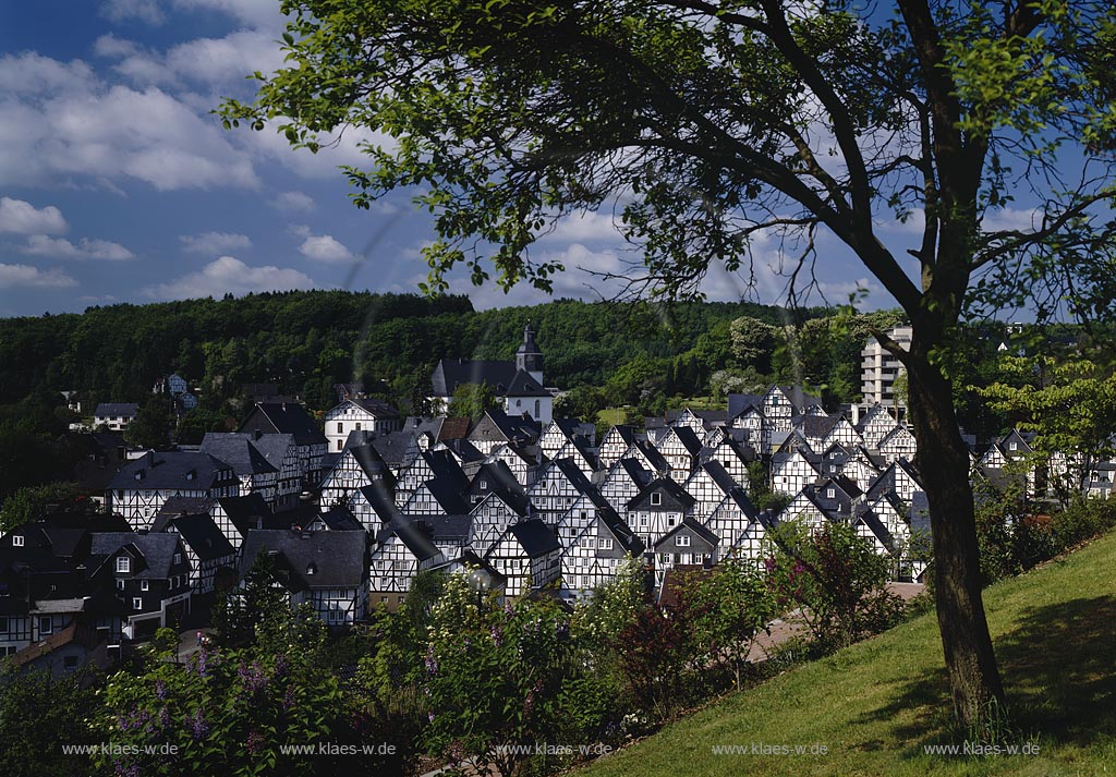 Freudenberg, Kreis Siegen-Wittgenstein, Siegerland, Blick auf der Alte Flecken, historisches Zentrum