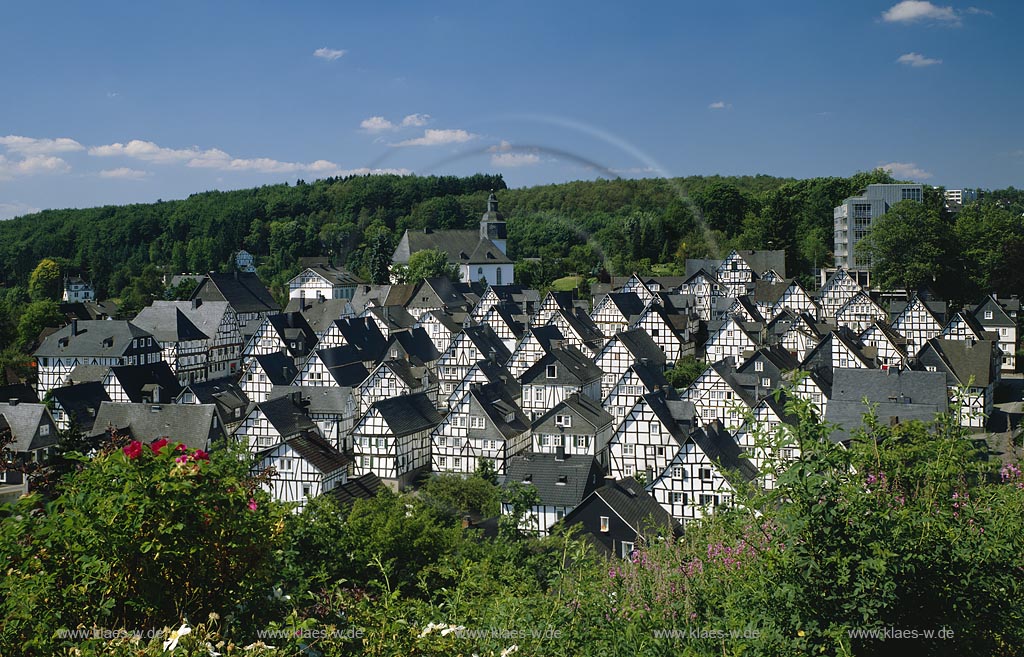 Freudenberg, Kreis Siegen-Wittgenstein, Siegerland, Blick auf der Alte Flecken, historisches Zentrum