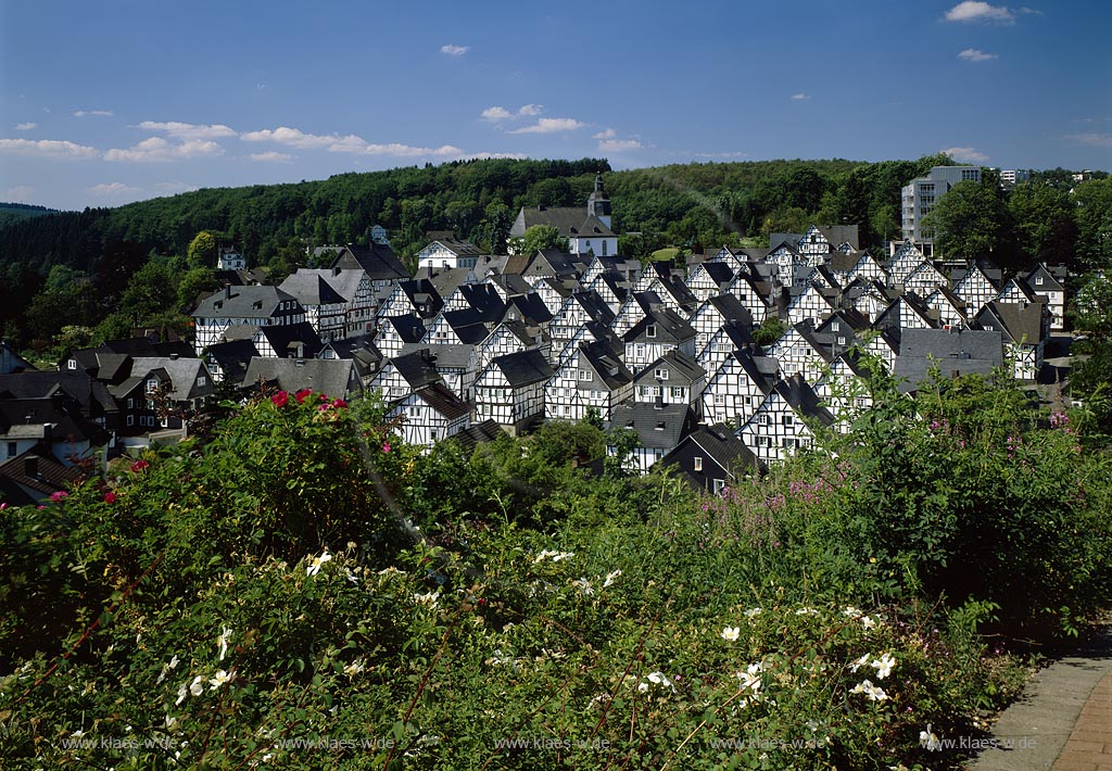 Freudenberg, Kreis Siegen-Wittgenstein, Siegerland, Blick auf der Alte Flecken, historisches Zentrum