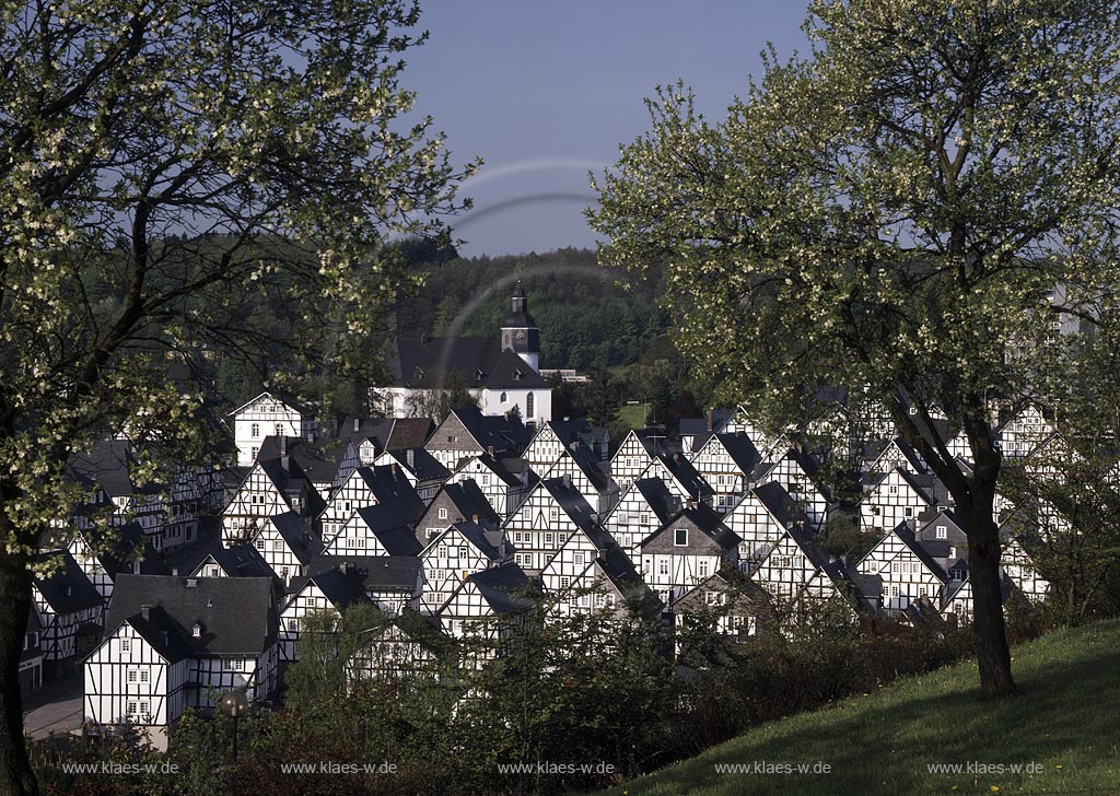 Freudenberg, Kreis Siegen-Wittgenstein, Siegerland, Blick auf der Alte Flecken, historisches Zentrum