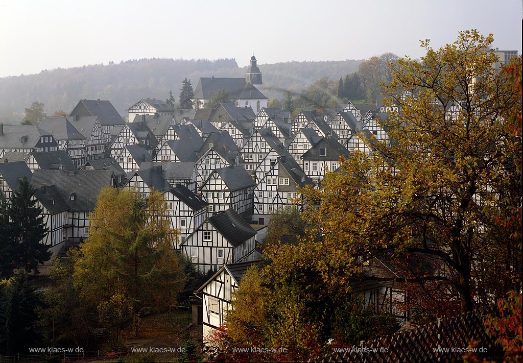 Freudenberg, Kreis Siegen-Wittgenstein, Siegerland, Blick auf, der Alte Flecken, historisches Zentrum