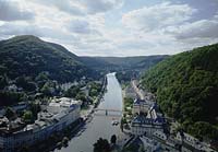 Bad Ems, Rhein-Lahn-Kreis, Westerwald, Blick ber, uber Lahn und Stadt